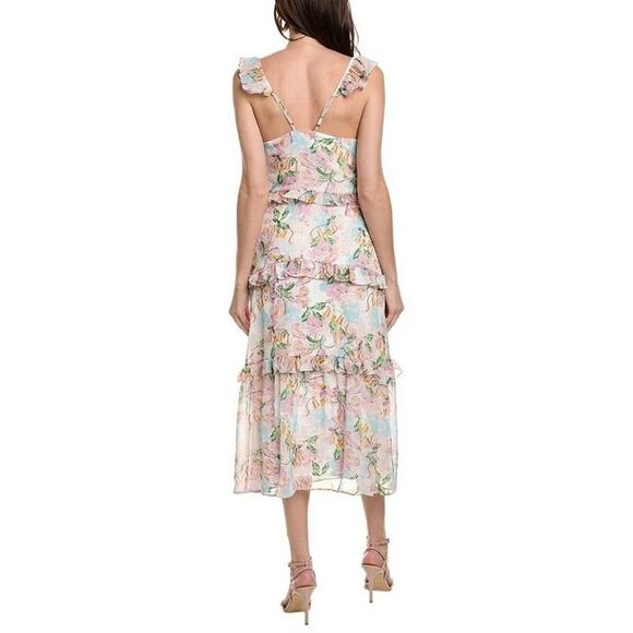 Few Moda o.p.t. Ingrid Dress-Floral Multi Midaxi Dress/M - Picture 3 of 9